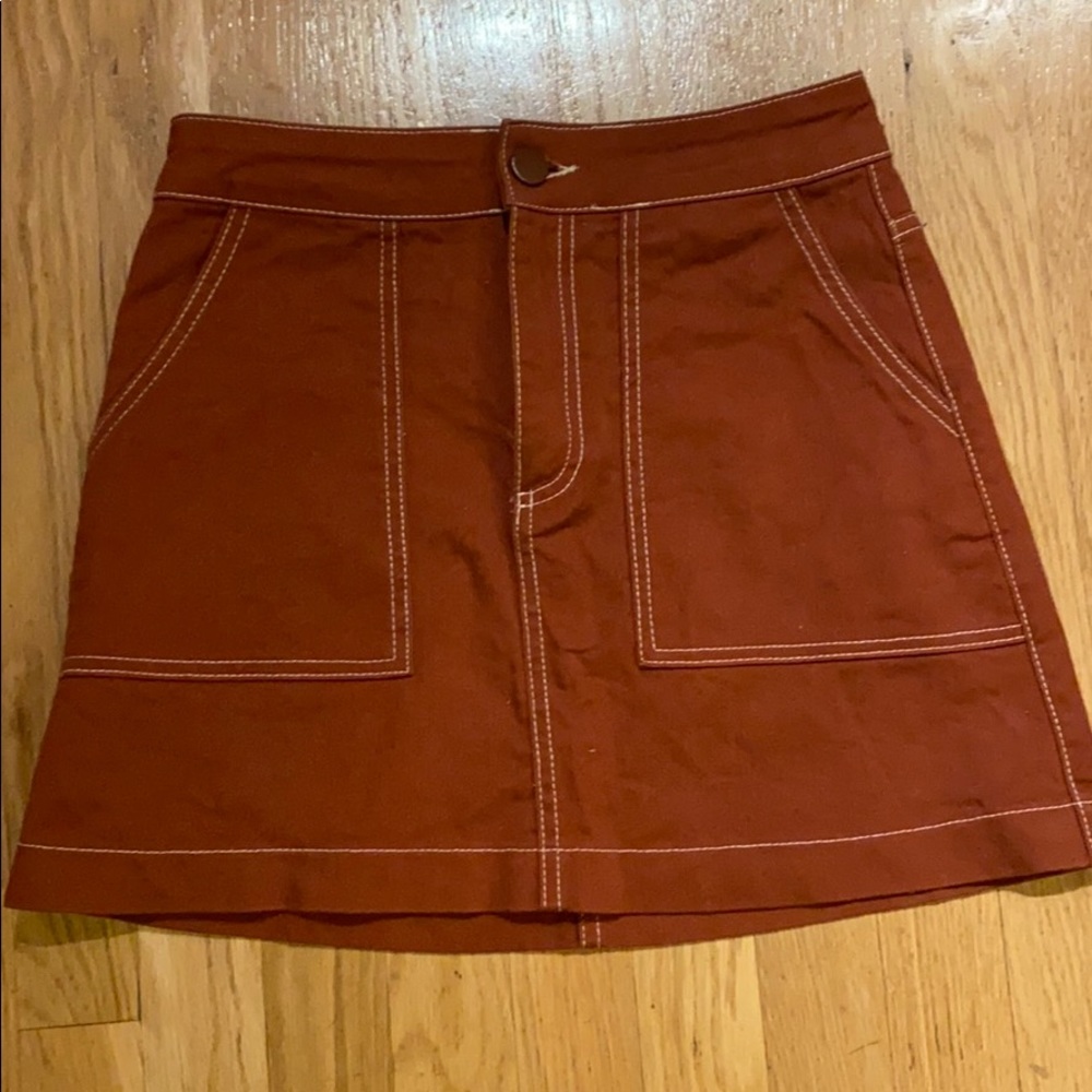 Lightly worn burnt orange zara skirt